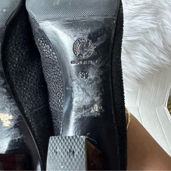 Dries Van Noten Black Square Toe Heel Pumps Size 39 - Picture 6 of 8